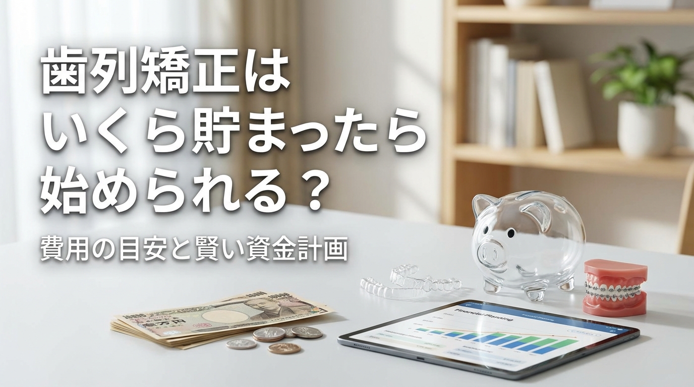 歯列矯正はいくら貯まったら始められる?