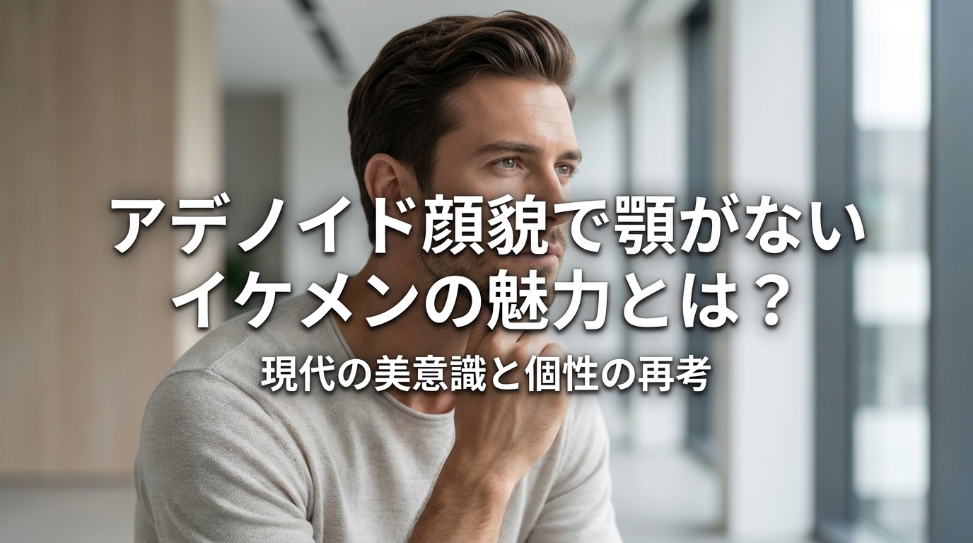 アデノイド顔貌で顎がないイケメンの魅力とは？