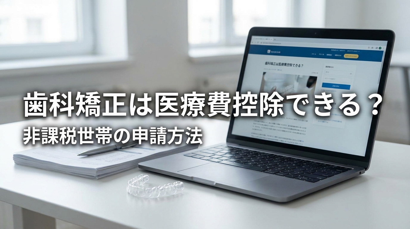 歯科矯正は医療費控除できる？非課税世帯の申請方法