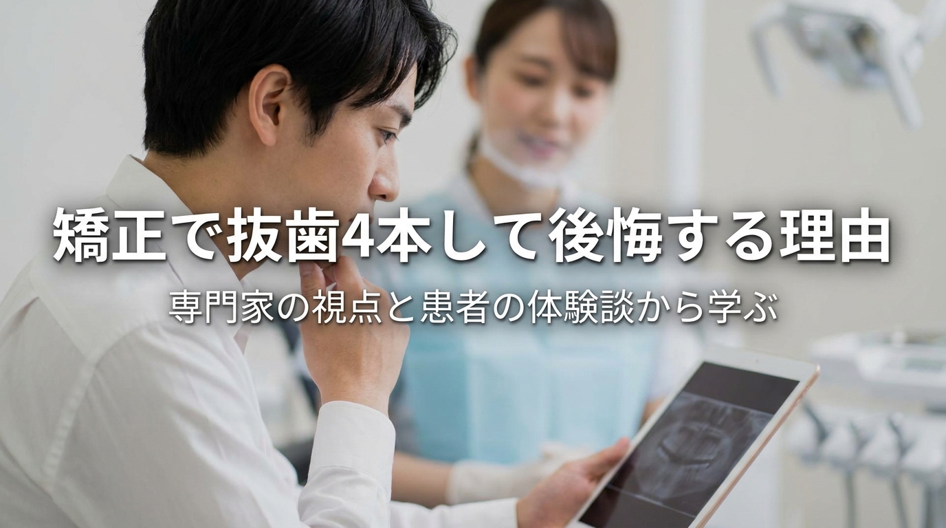 矯正で抜歯4本して後悔する理由は？
