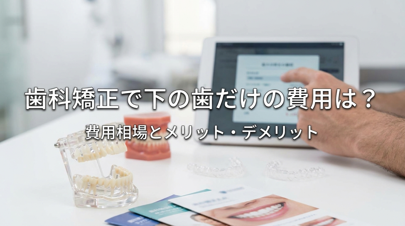 歯科矯正で下の歯だけの費用は？