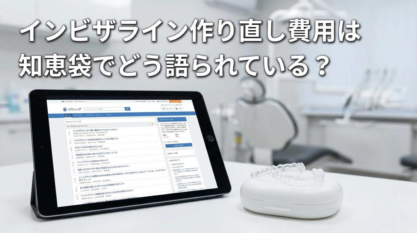 インビザライン作り直し費用は知恵袋でどう語られている?