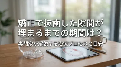 矯正で抜歯した隙間が埋まるまでの期間は？