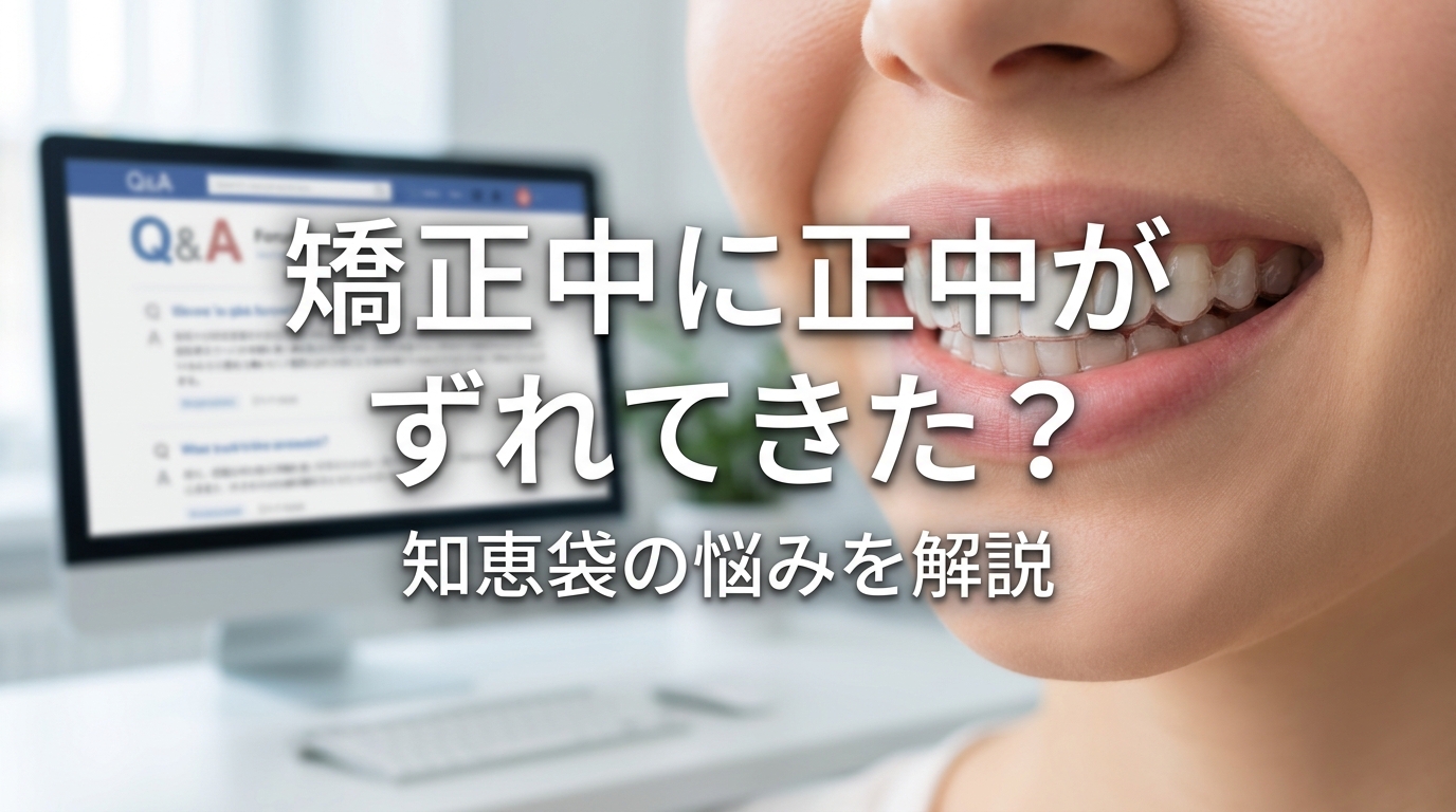 矯正中に正中がずれてきた?知恵袋の悩みを解説