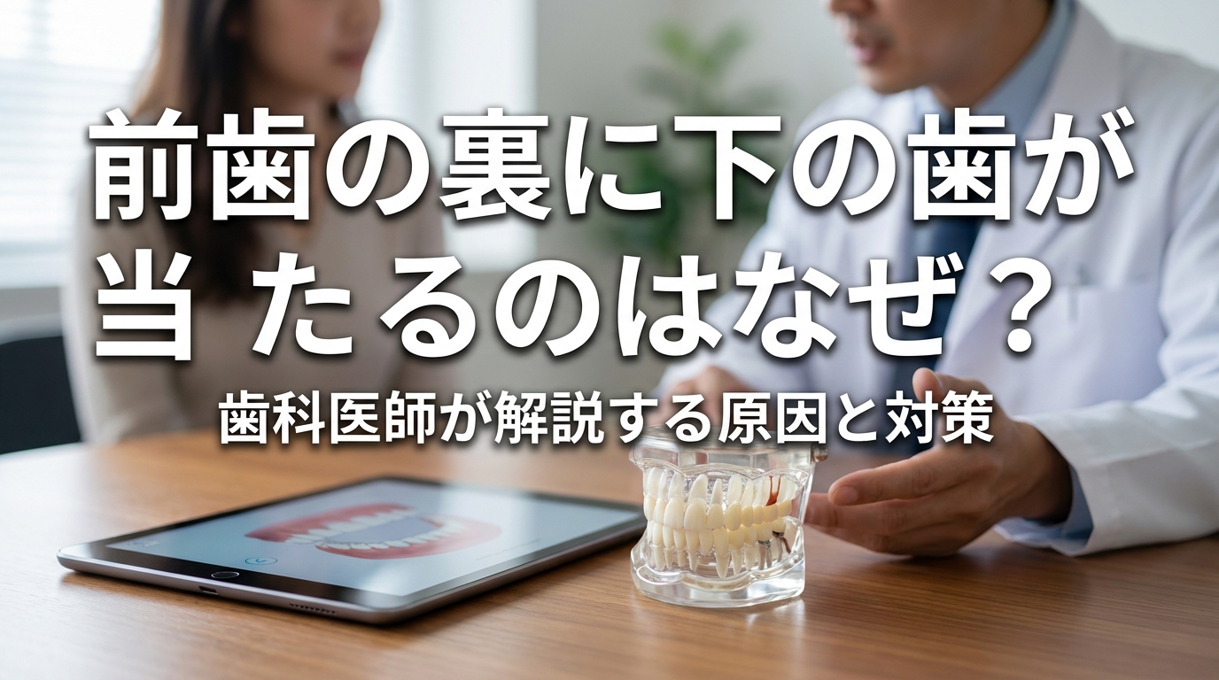 前歯の裏に下の歯が当たるのはなぜ？