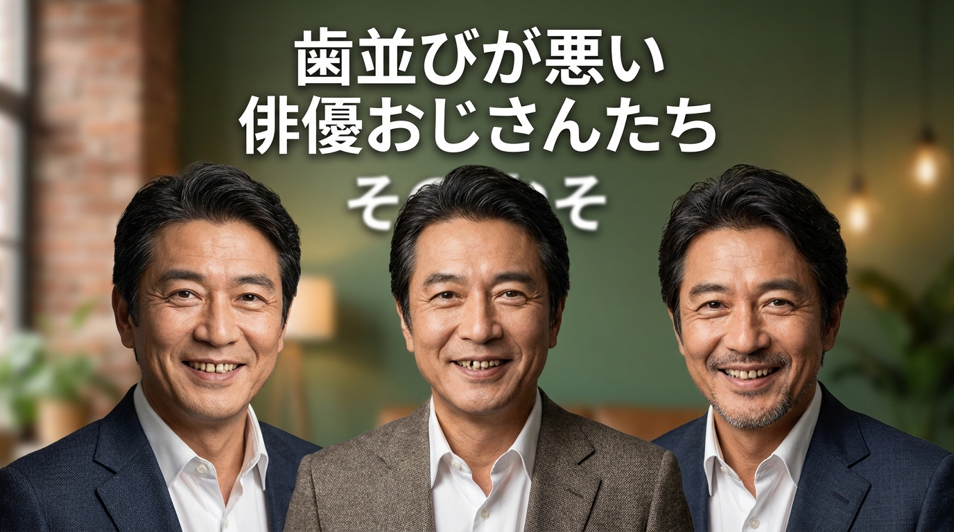 歯並びが悪い俳優おじさんたち、その理由と最近の変化は？
