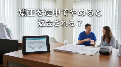 矯正を途中でやめると返金される？