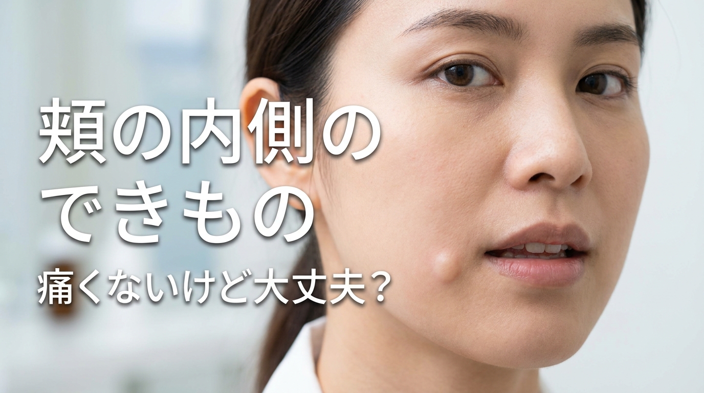 頬の内側のできもの、痛くないけど大丈夫？
