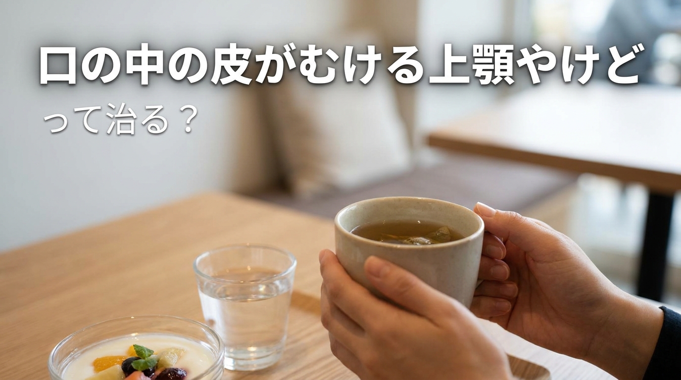 口の中の皮がむける上顎やけどって治る？