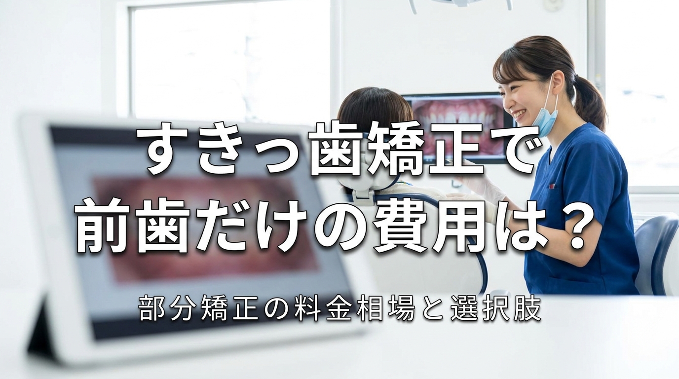 すきっ歯矯正で前歯だけの費用は?