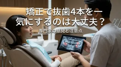 矯正で抜歯4本を一気にするのは大丈夫？