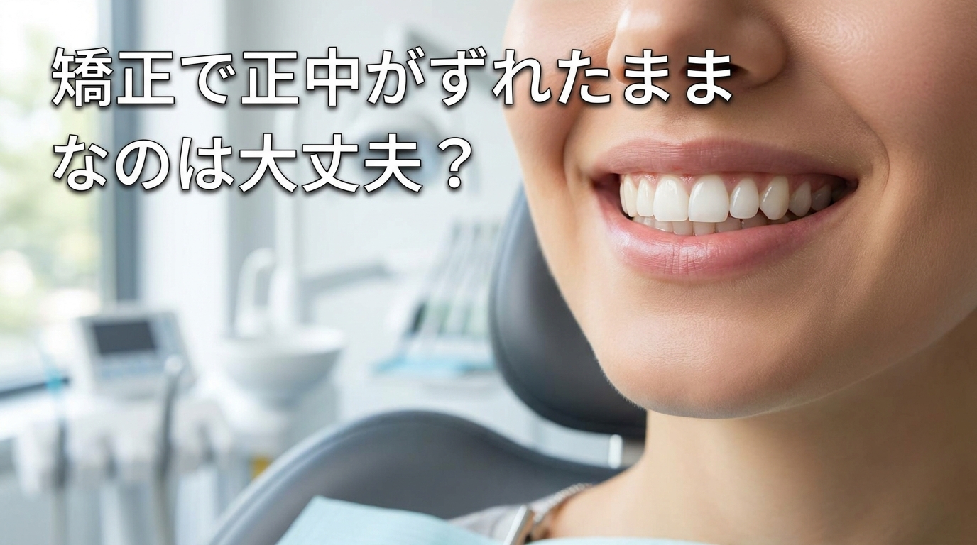 矯正で正中がずれたままなのは大丈夫？