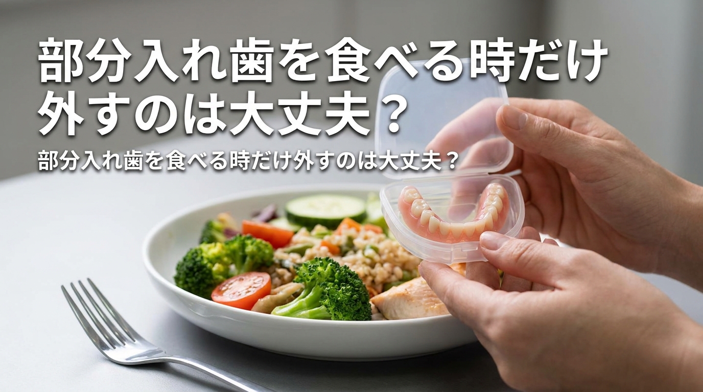 部分入れ歯を食べる時だけ外すのは大丈夫？