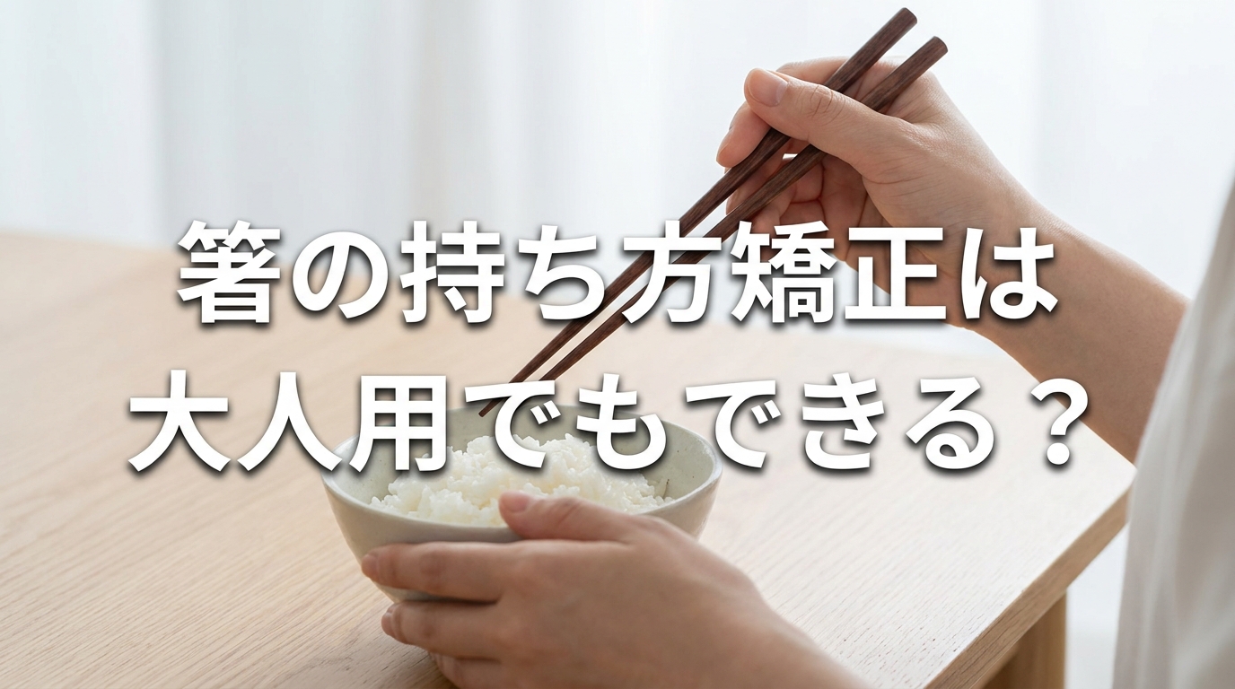 箸の持ち方矯正は大人用でもできる？