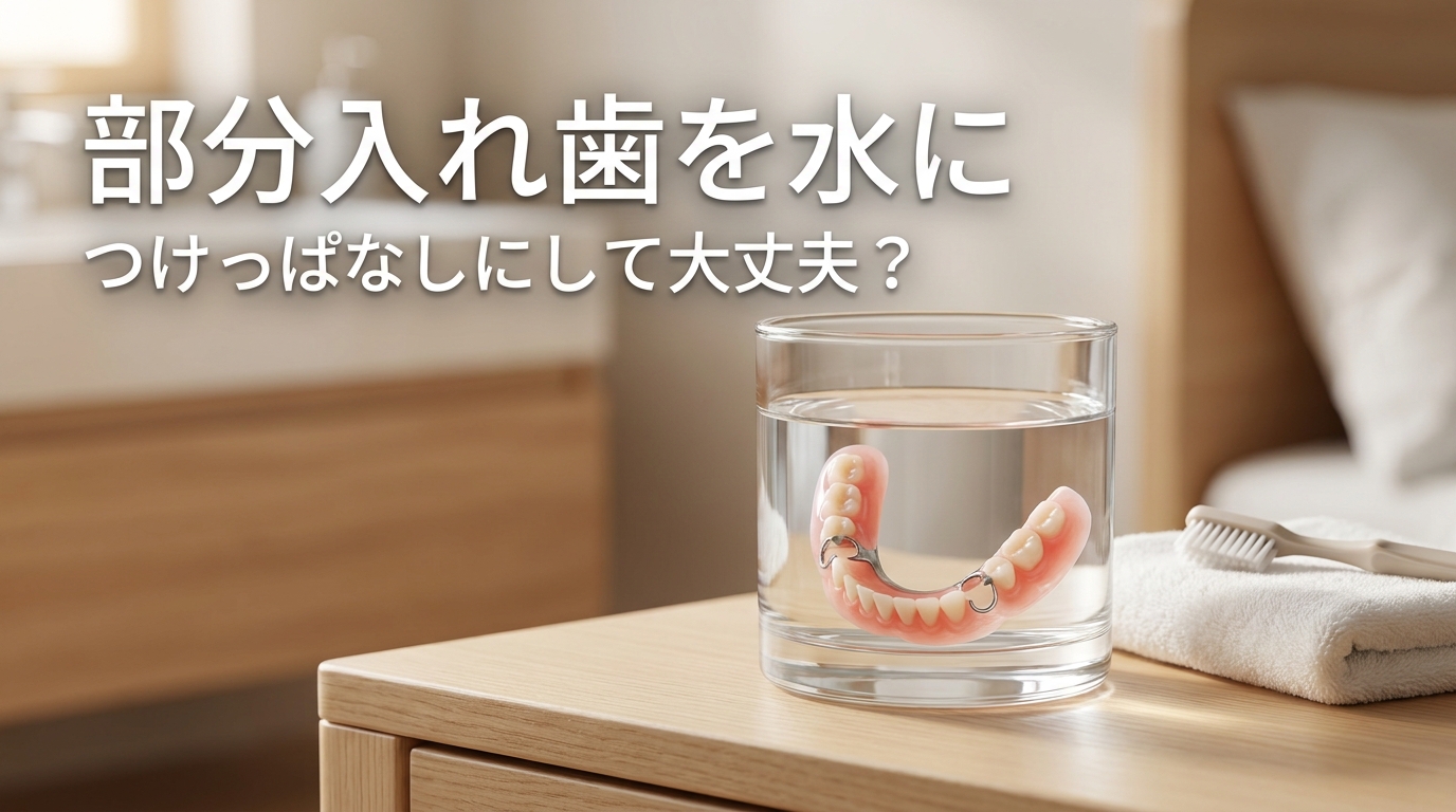 部分入れ歯を水につけっぱなしにして大丈夫？