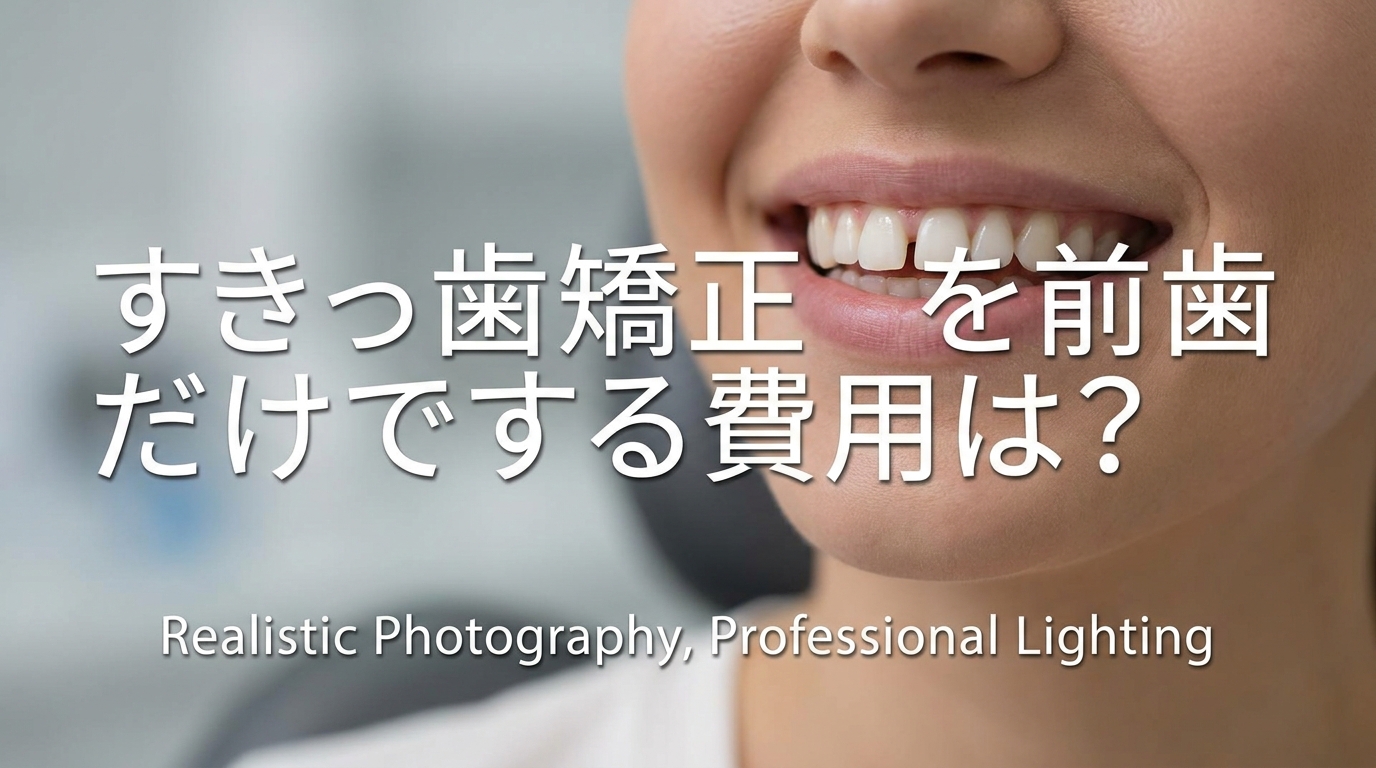 すきっ歯矯正を前歯だけでする費用は？