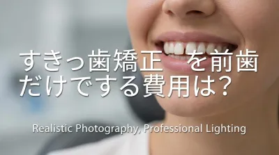 すきっ歯矯正を前歯だけでする費用は？