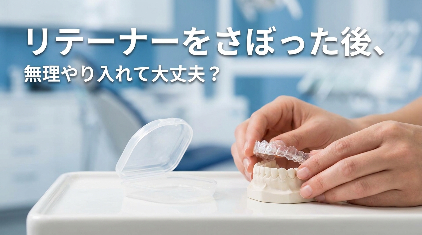 リテーナーをさぼった後、無理やり入れて大丈夫？