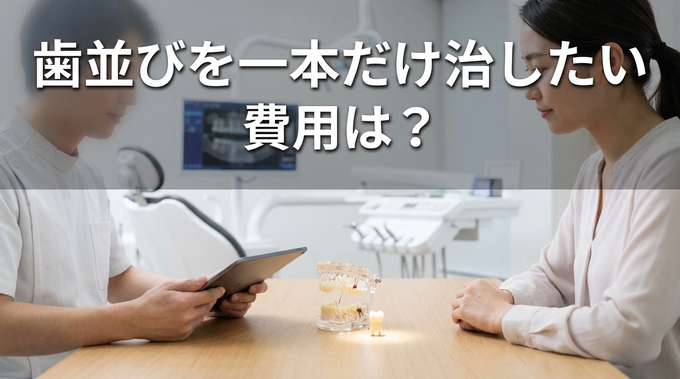 歯並びを一本だけ治したい費用は？