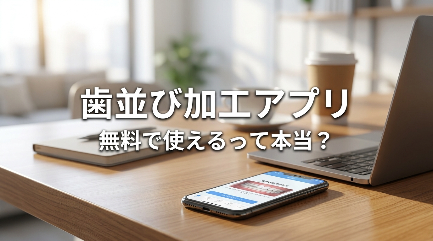 歯並び加工アプリ無料で使えるって本当？