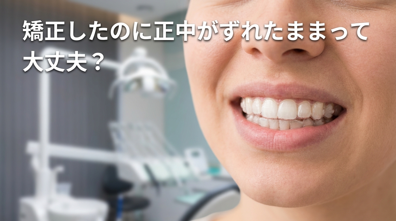矯正したのに正中がずれたままって大丈夫？