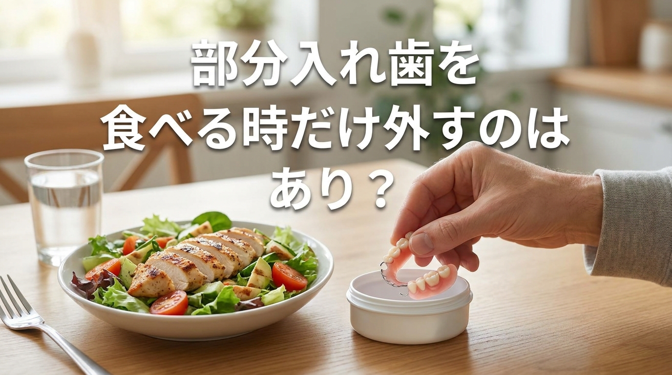 部分入れ歯を食べる時だけ外すのはあり？