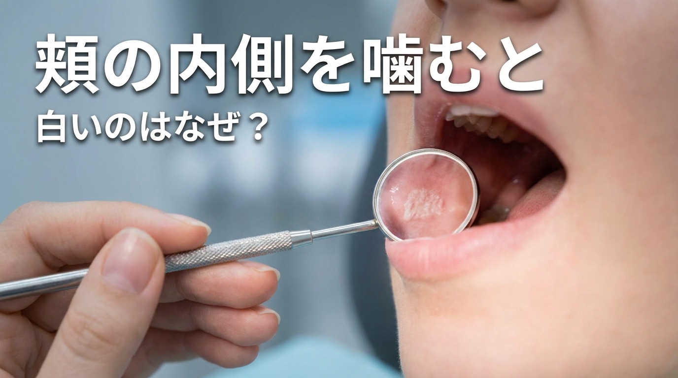 頬の内側を噛むと白いのはなぜ？
