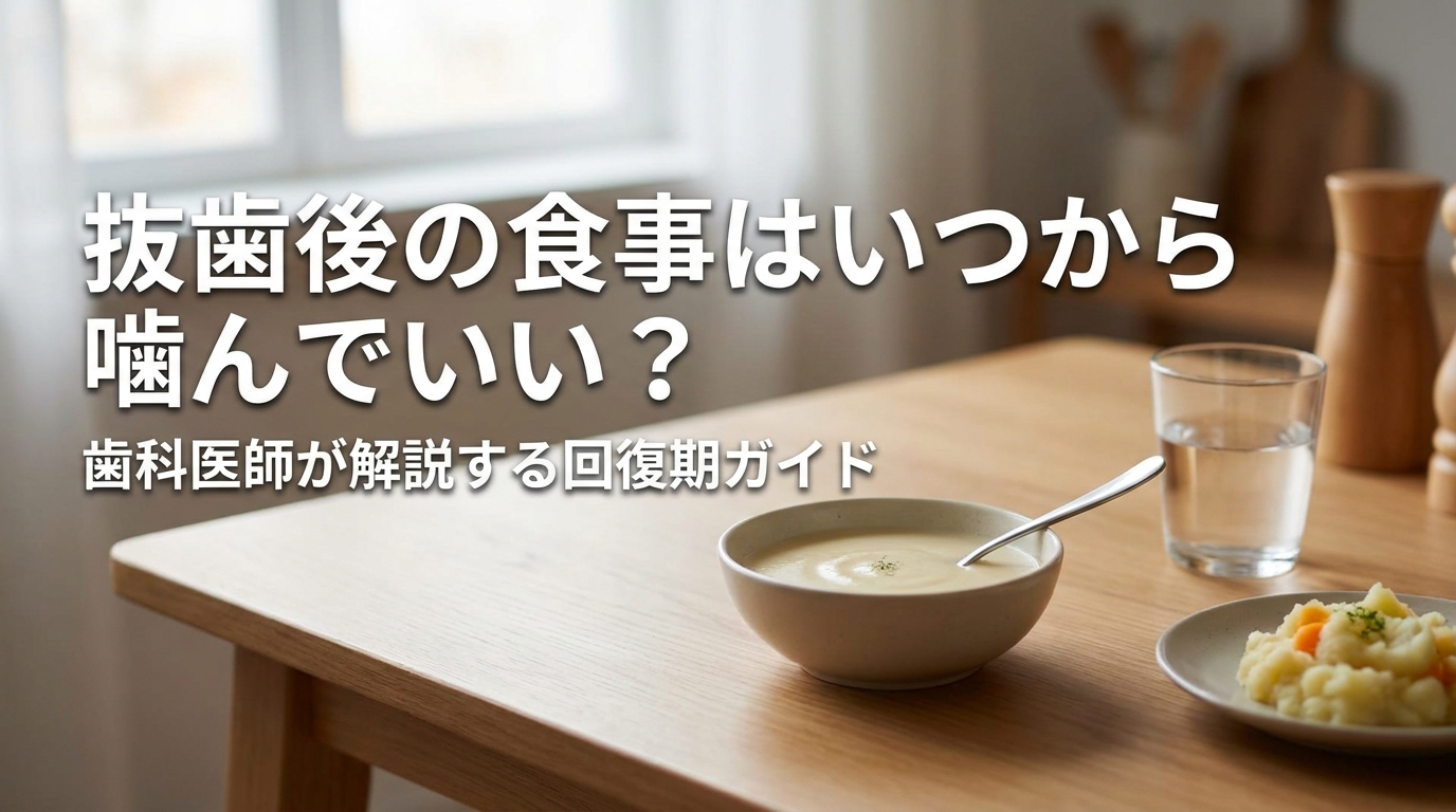 抜歯後の食事はいつから噛んでいい？