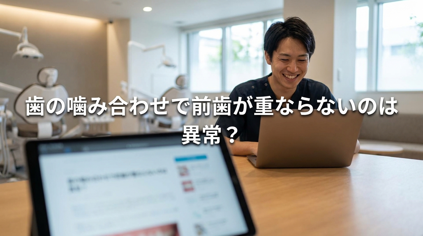 歯の噛み合わせで前歯が重ならないのは異常？