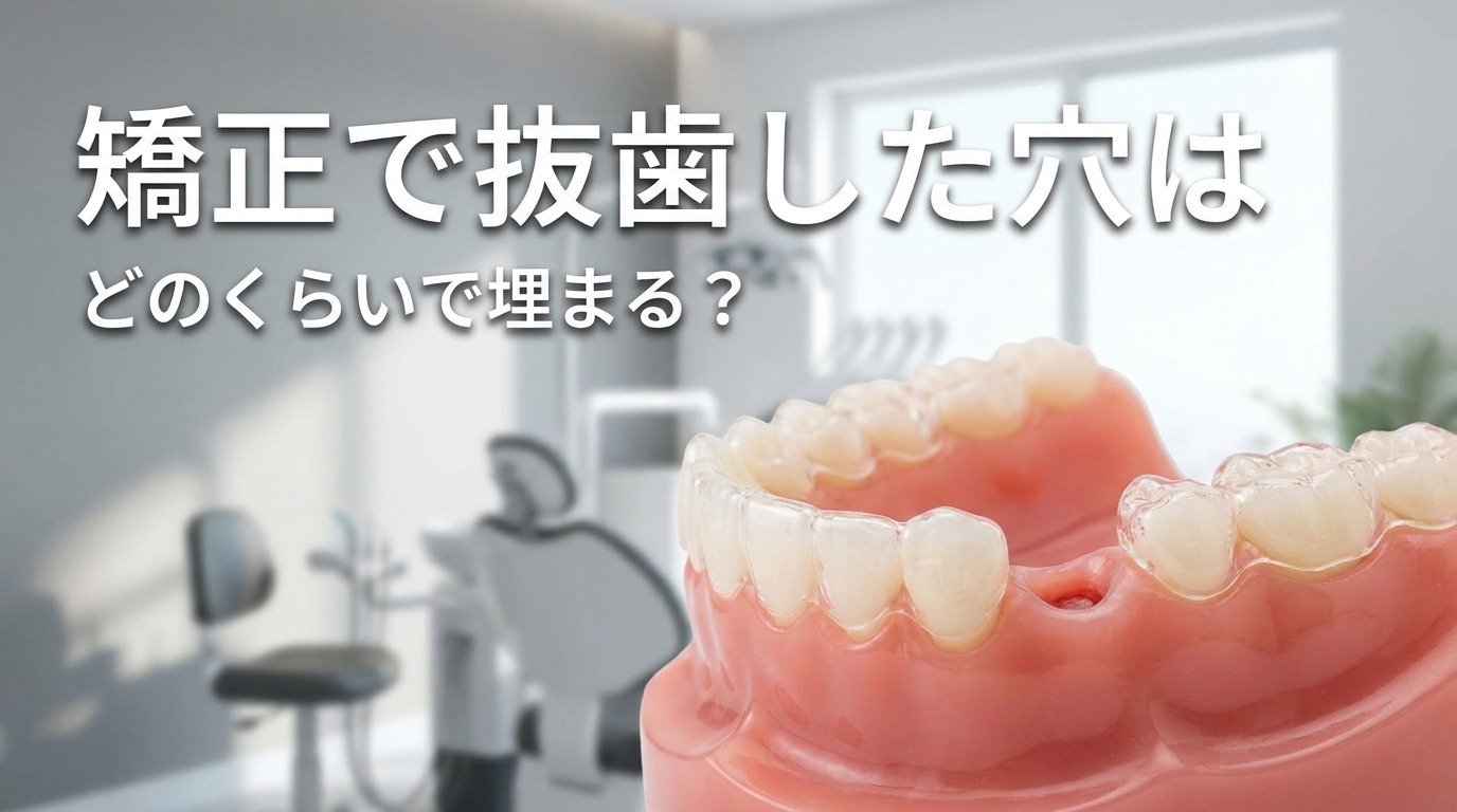 矯正で抜歯した穴はどのくらいで埋まる？