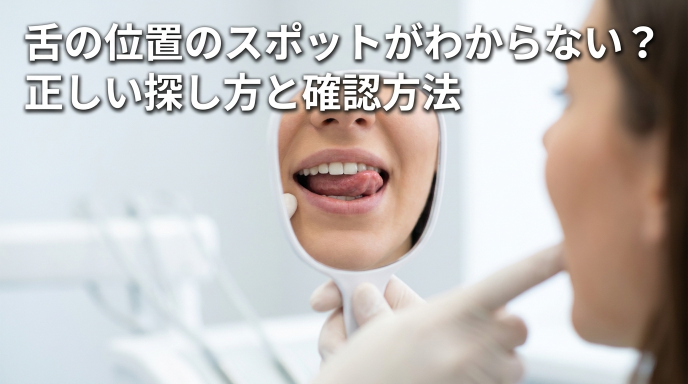 舌の位置のスポットがわからない？正しい探し方と確認方法