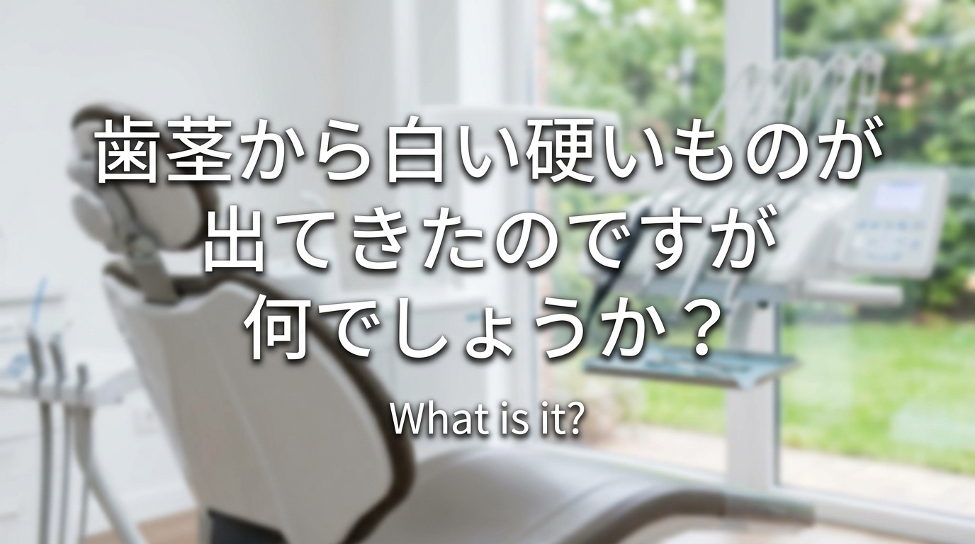 歯茎から白い硬いものが出てきたのですが何でしょうか？