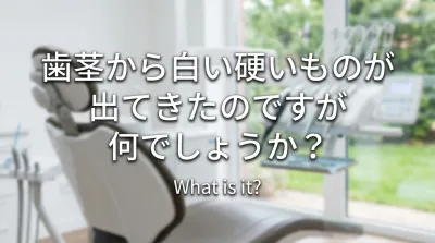 歯茎から白い硬いものが出てきたのですが何でしょうか？