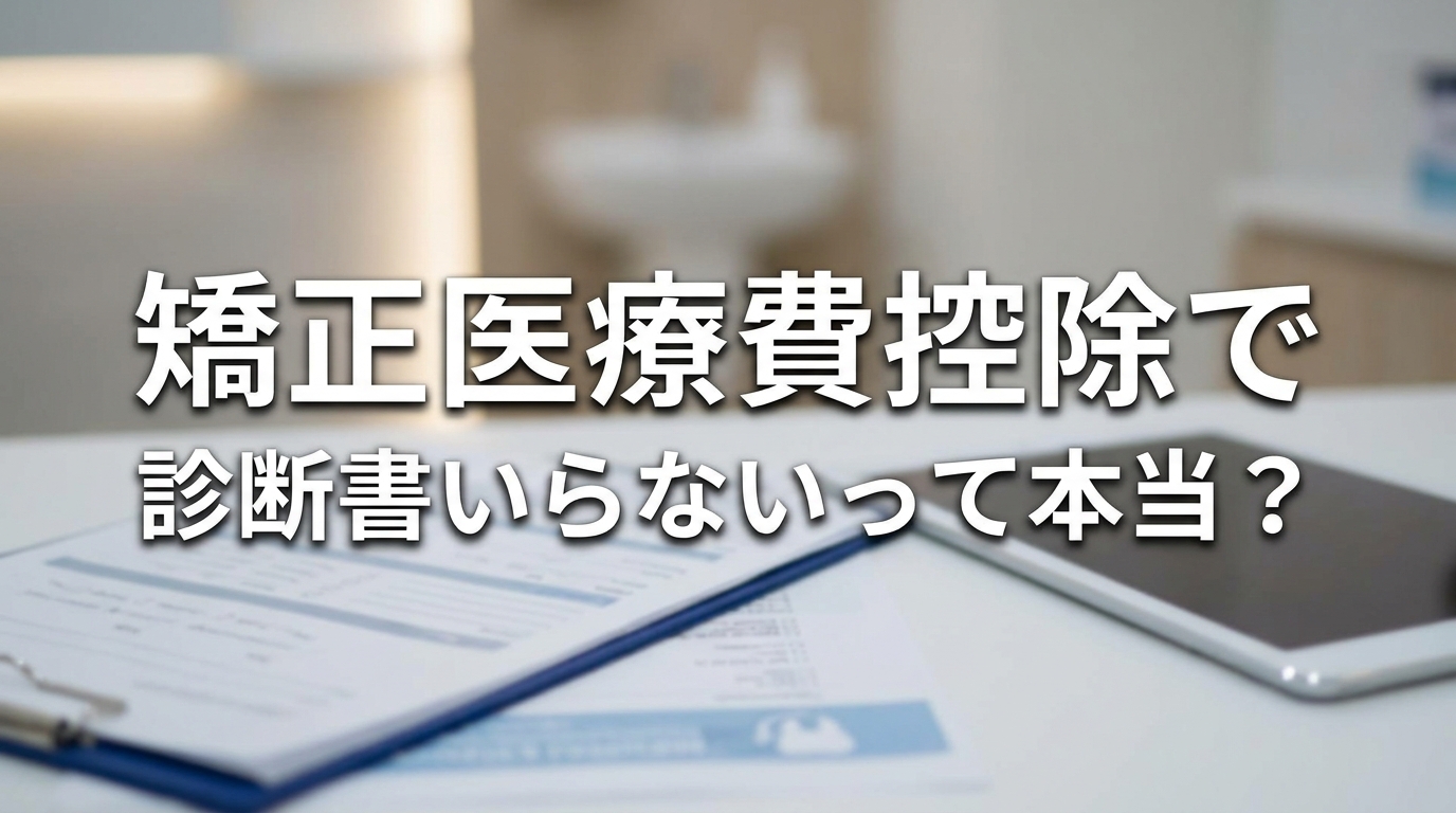 矯正医療費控除で診断書いらないって本当？