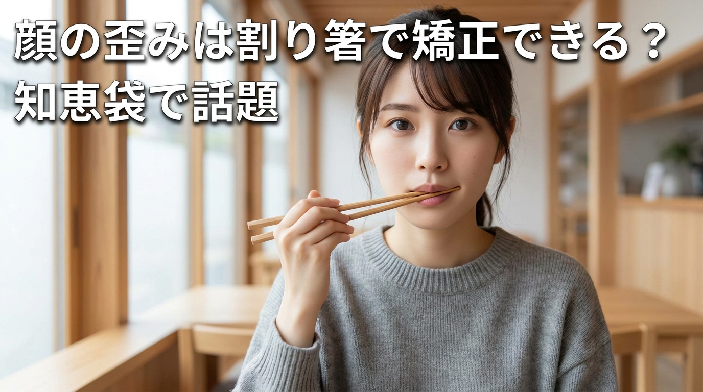 顔の歪みは割り箸で矯正できる？知恵袋で話題の方法を徹底解説
