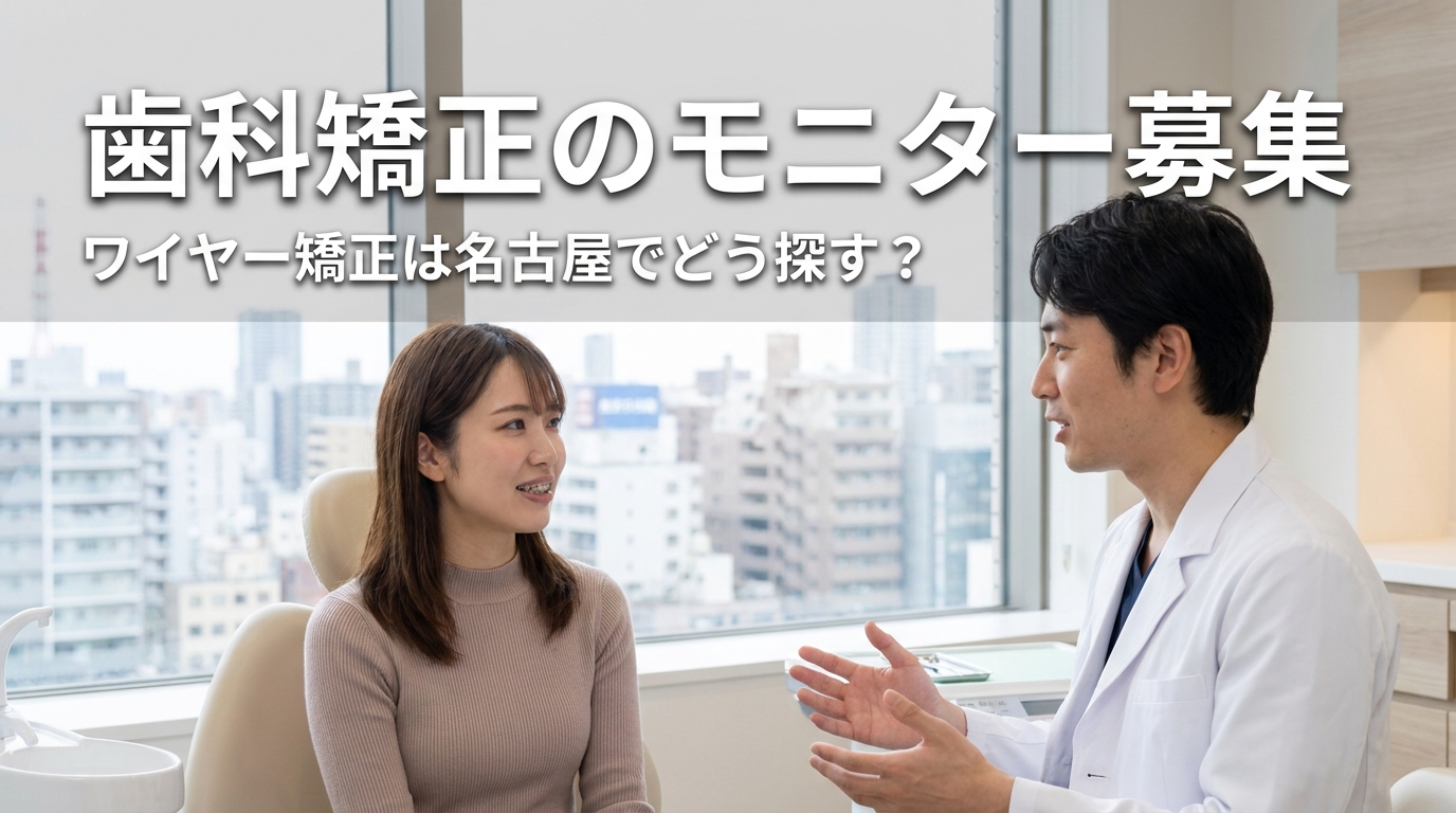 歯科矯正のモニター募集、ワイヤー矯正は名古屋でどう探す？
