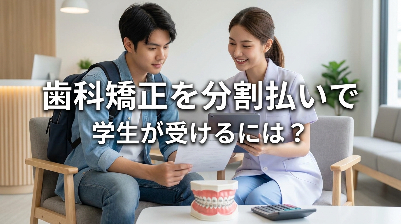 歯科矯正を分割払いで学生が受けるには？