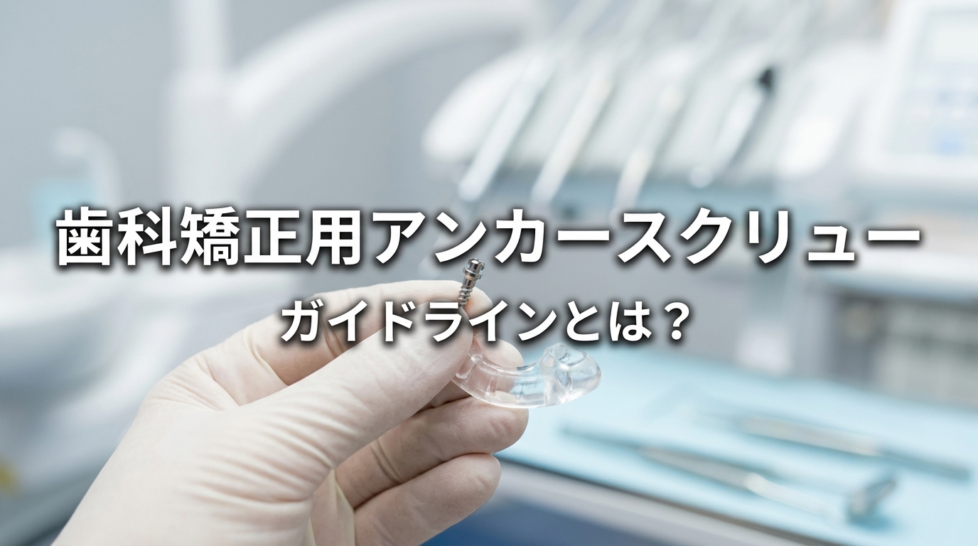 歯科矯正用アンカースクリューガイドラインとは?