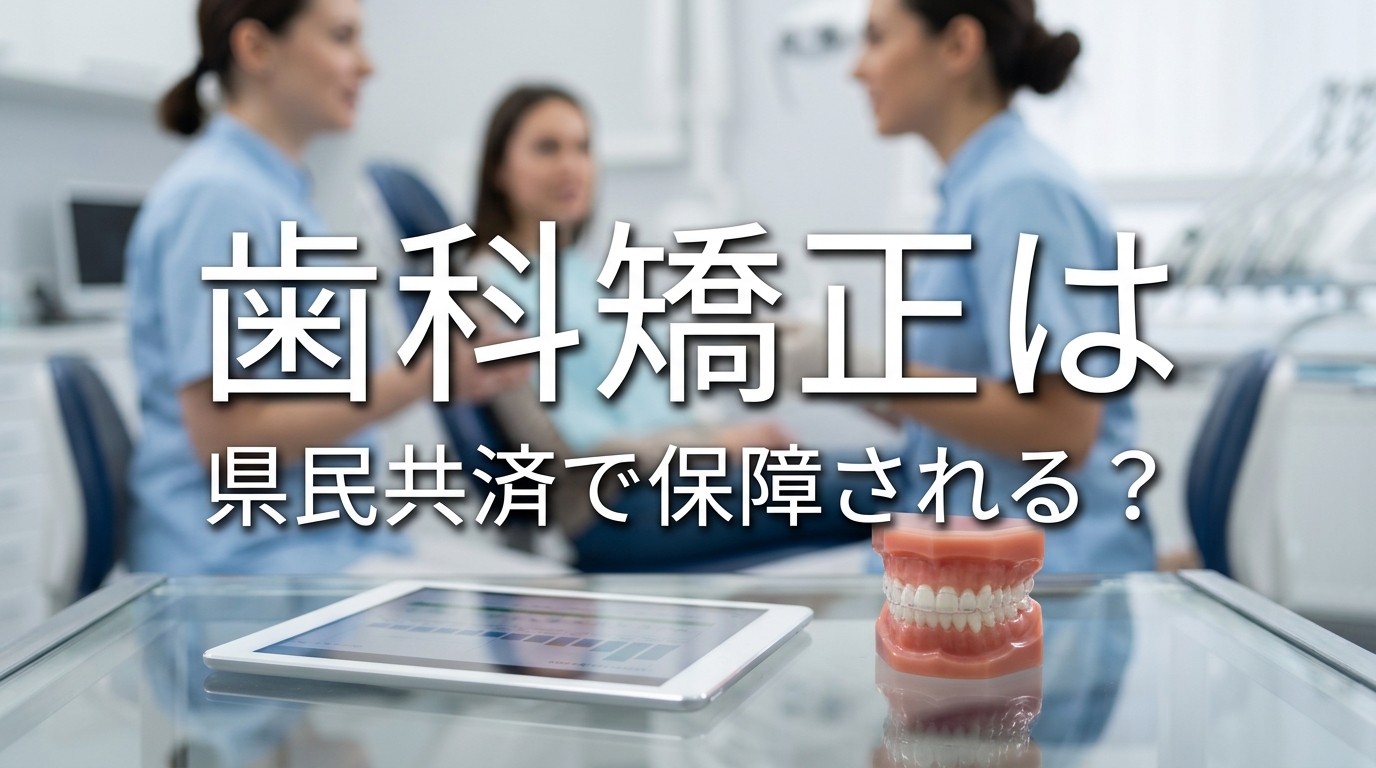 歯科矯正は県民共済で保障される？
