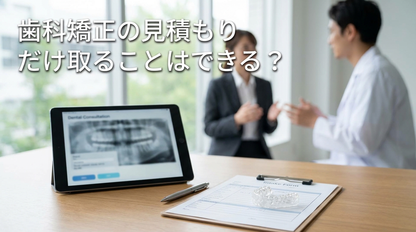 歯科矯正の見積もりだけ取ることはできる？