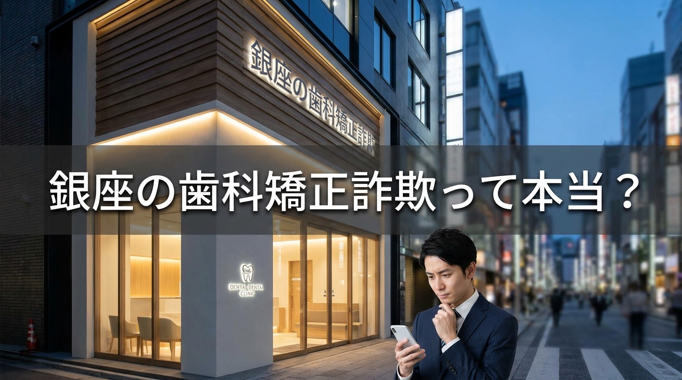 銀座の歯科矯正詐欺って本当？