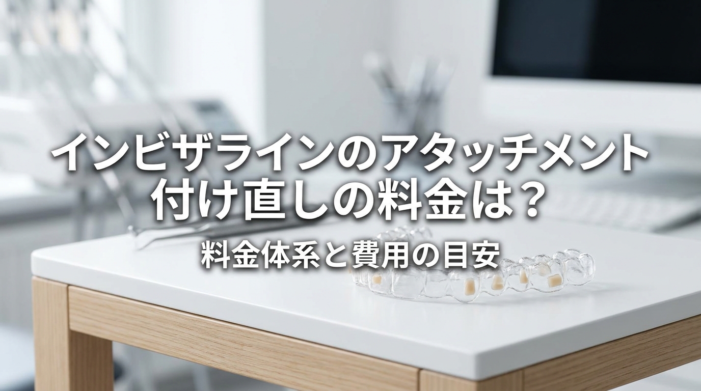 インビザラインのアタッチメント付け直しの料金は？