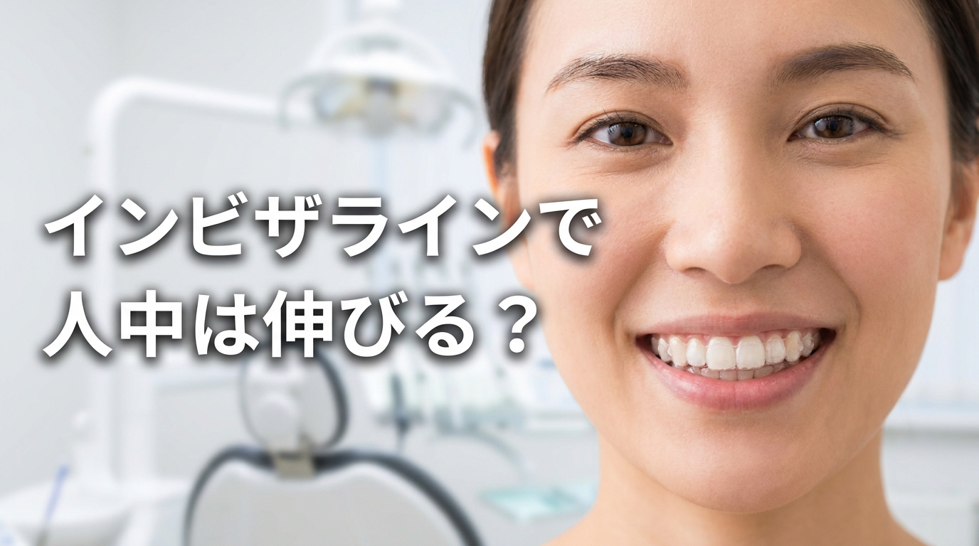 インビザラインで人中は伸びる?