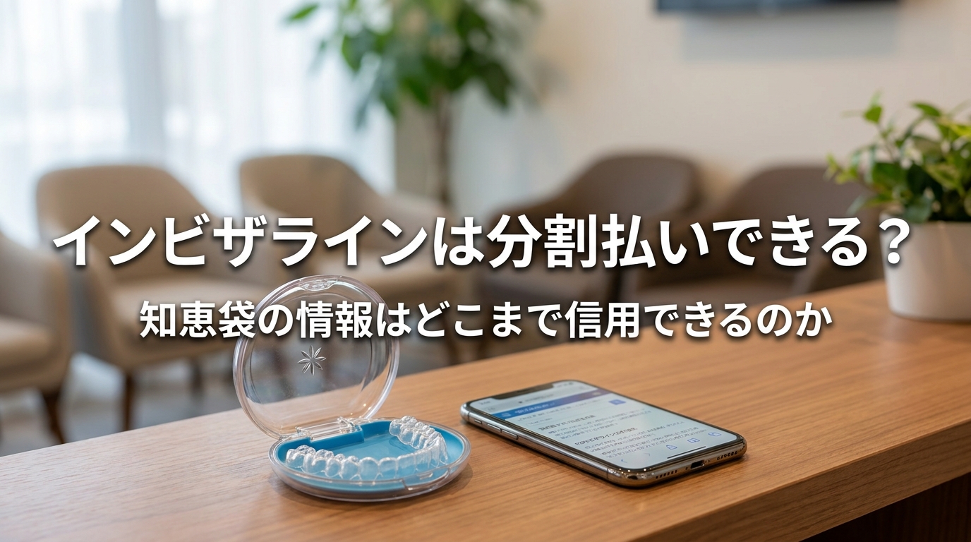 インビザラインは分割払いできる？知恵袋の情報はどこまで信用できるのか