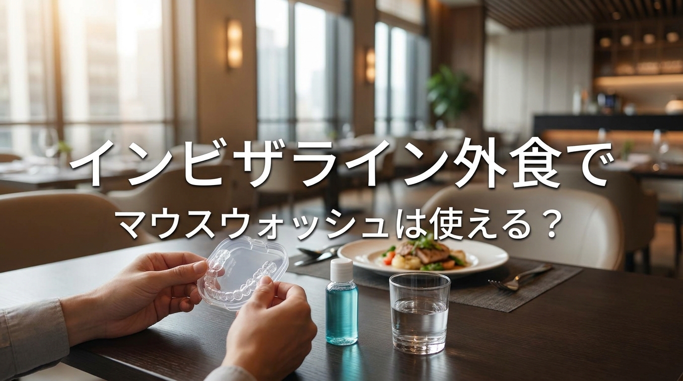 インビザライン外食でマウスウォッシュは使える？