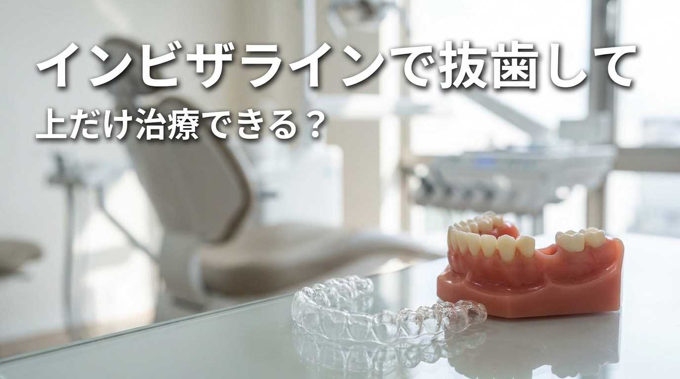 インビザラインで抜歯して上だけ治療できる？