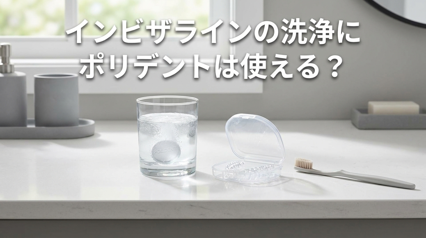 インビザラインの洗浄にポリデントは使える？