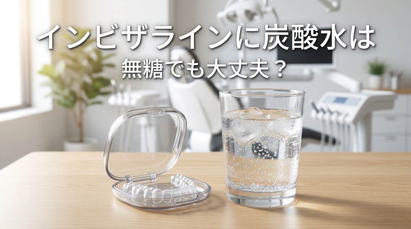 インビザラインに炭酸水は無糖でも大丈夫?