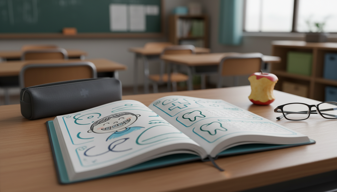 歯科矯正中は連絡帳で学校に情報共有することが重要です