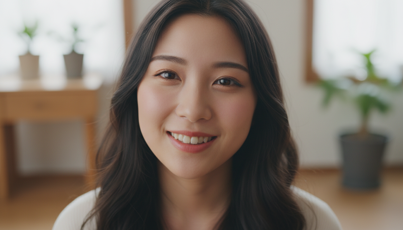 内向きの歯並びは自然でかわいい印象を与える